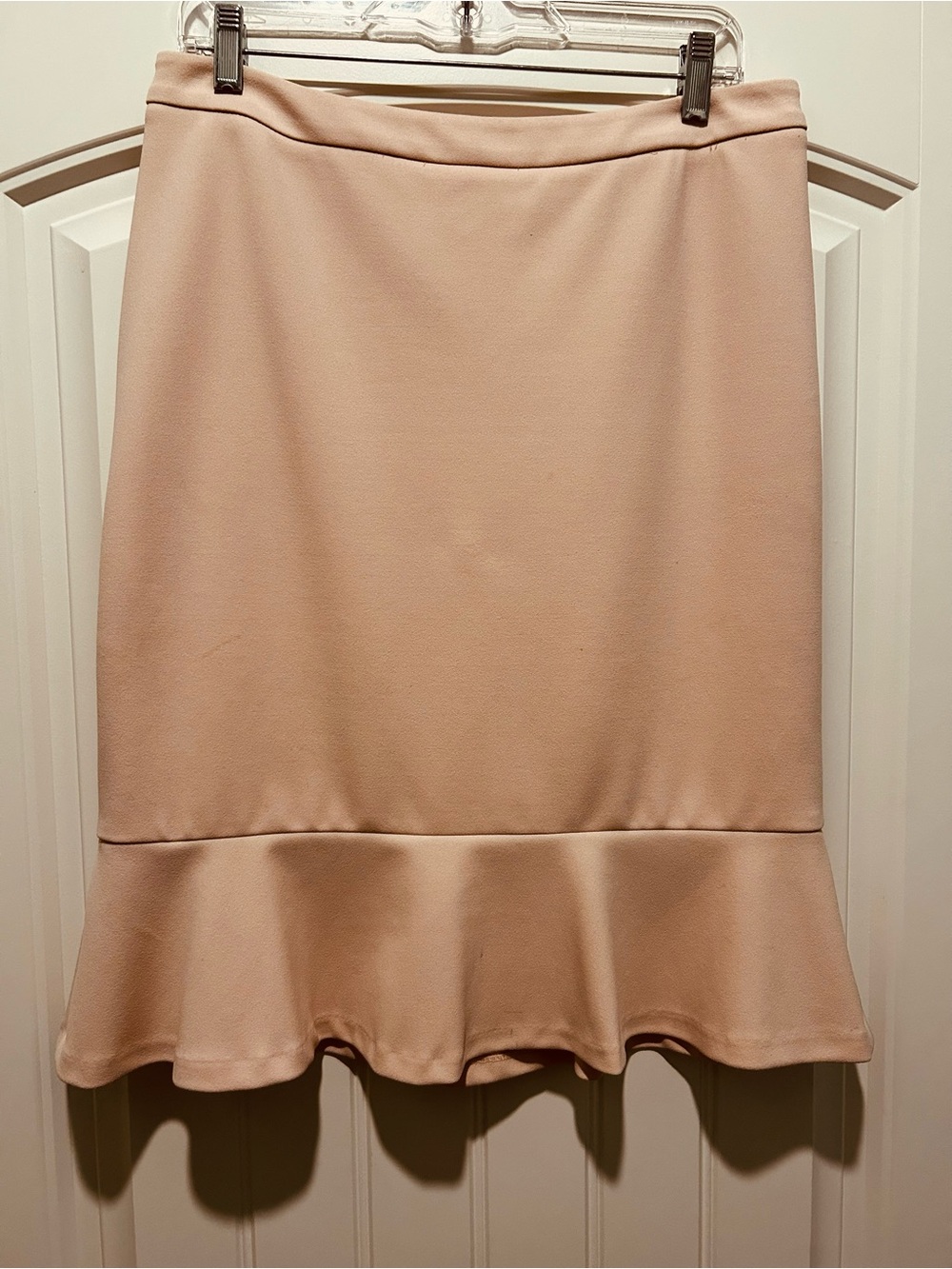 Calvin Klein Soft Blush Pink A-Line Flounce Skirt